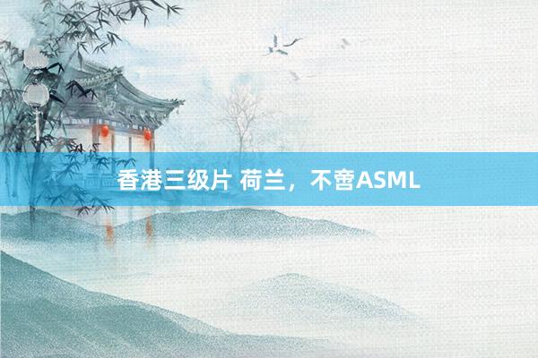 香港三级片 荷兰，不啻ASML