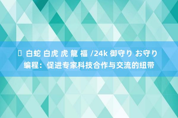 ✨白蛇 白虎 虎 龍 福 /24k 御守り お守り 编程：促进专家科技合作与交流的纽带